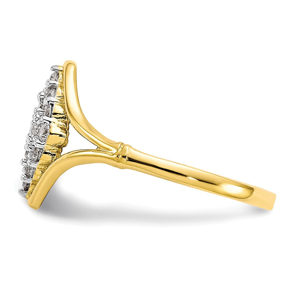 10K Gelbgold Zirkonia Ring