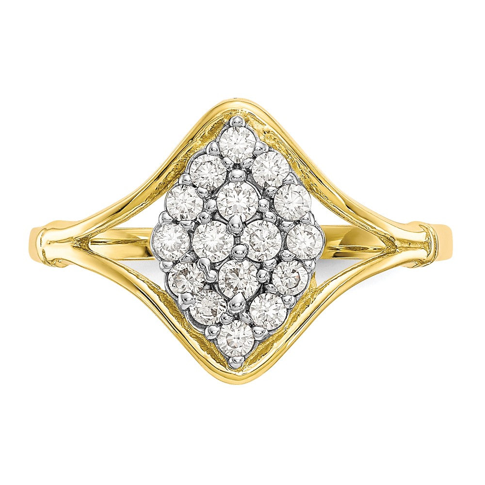 10K Gelbgold Zirkonia Ring