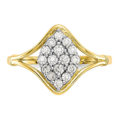 10K Gelbgold Zirkonia Ring