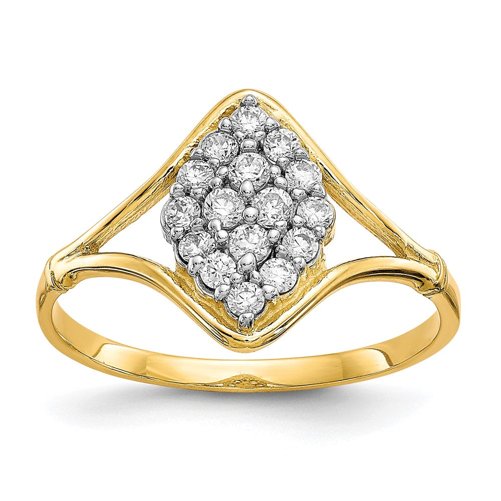 10K Gelbgold Zirkonia Ring