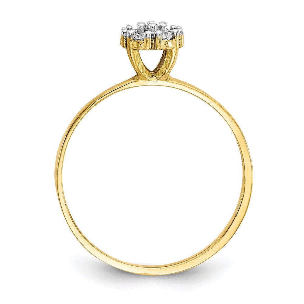 10K Gelbgold Zirkonia Cluster Versprechen Ring