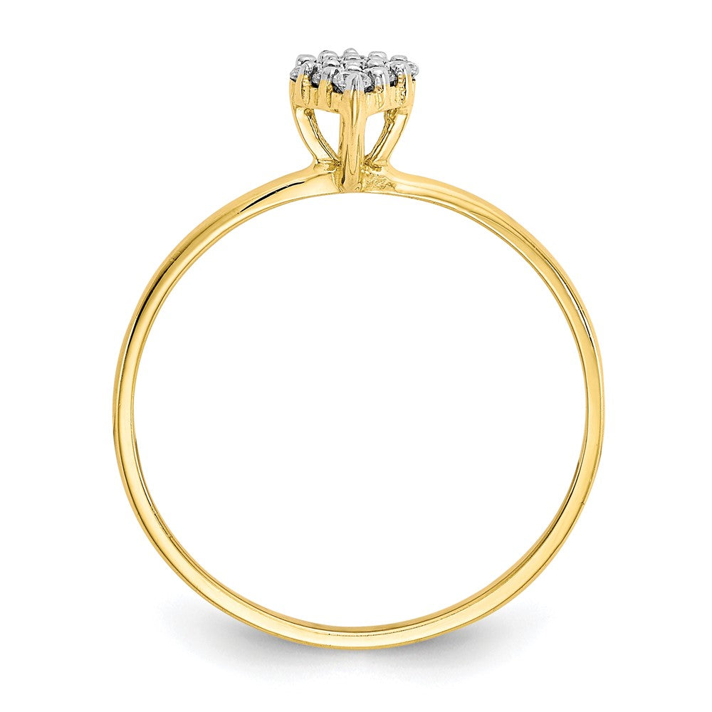 10K Gelbgold Zirkonia Versprechen Ring