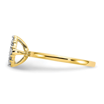 10K Gelbgold Zirkonia Versprechen Ring