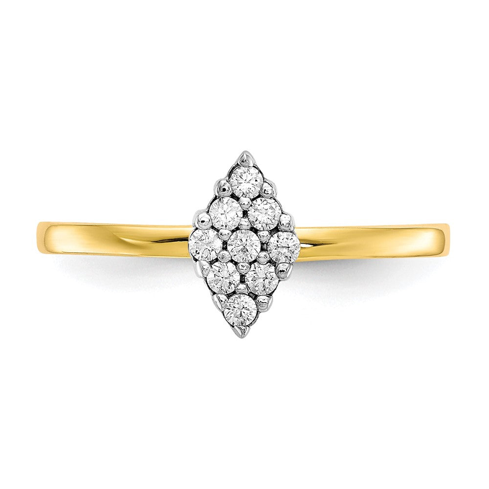 10K Gelbgold Zirkonia Versprechen Ring