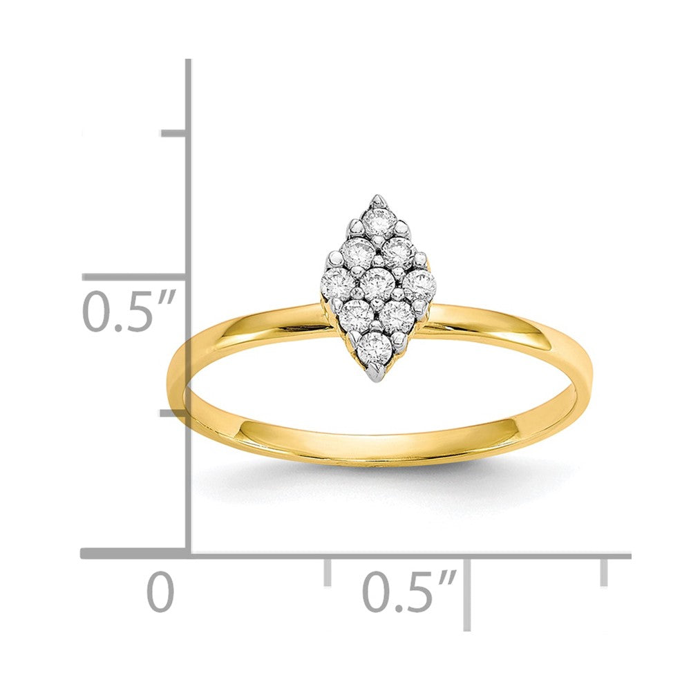 10K Gelbgold Zirkonia Versprechen Ring