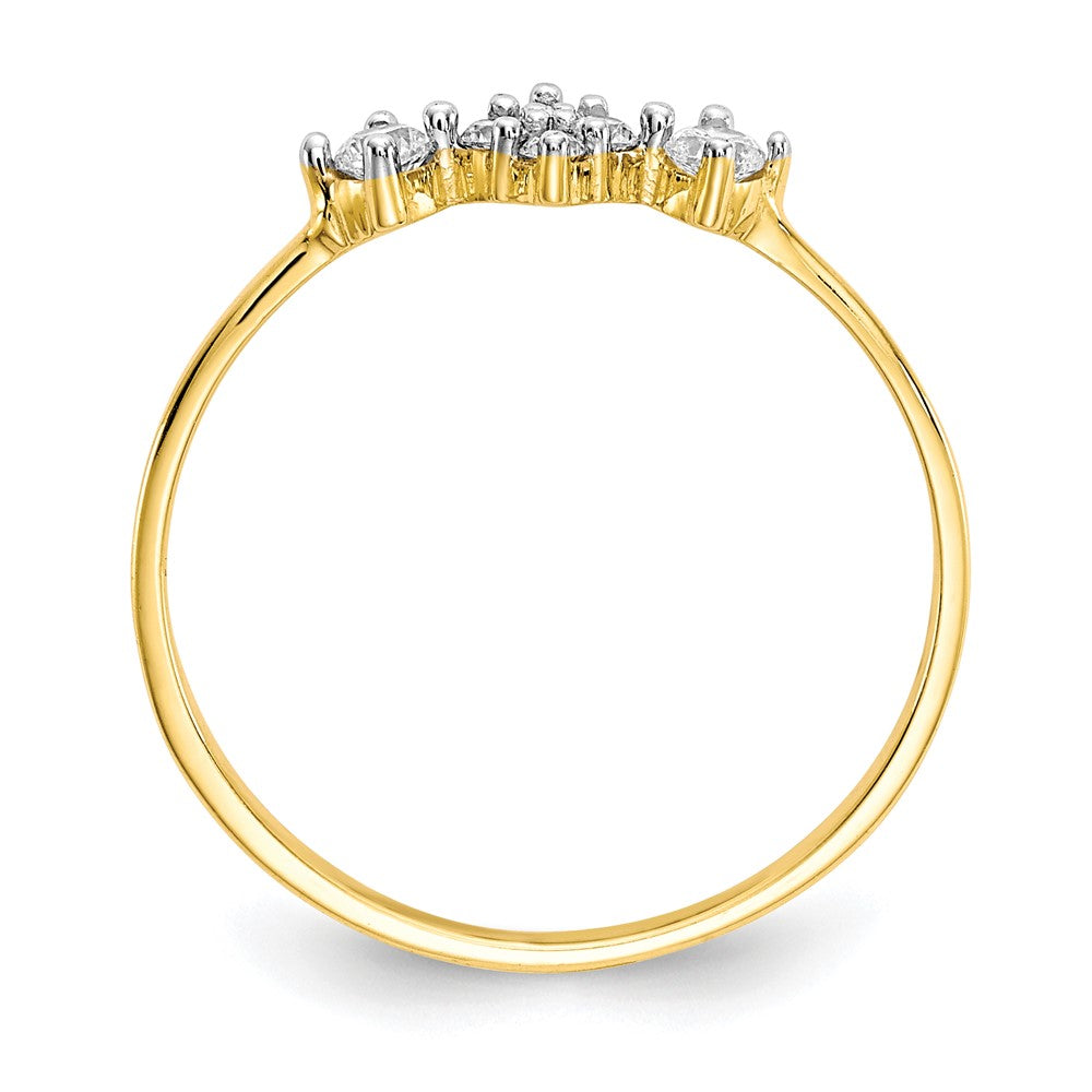10K Gelbgold Zirkonia Ring