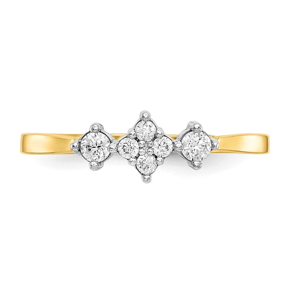 10K Gelbgold Zirkonia Ring