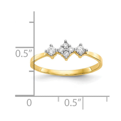 10K Gelbgold Zirkonia Ring