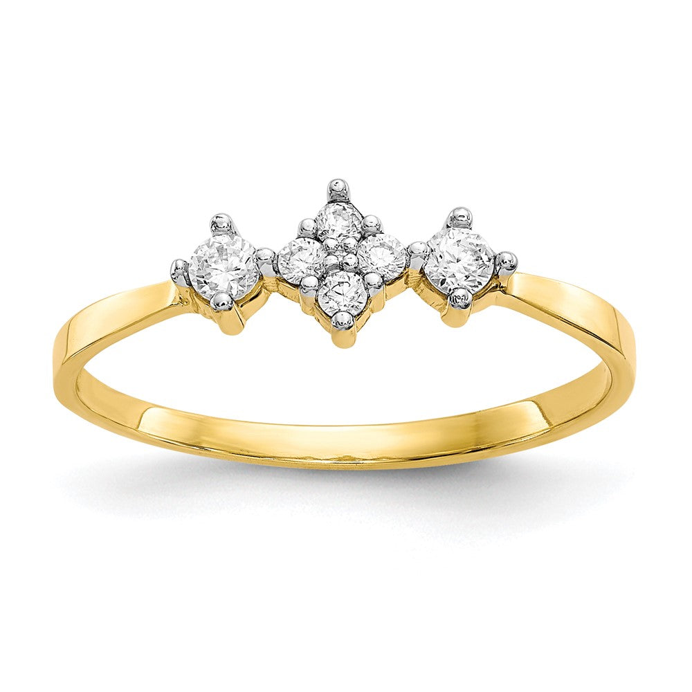 10K Gelbgold Zirkonia Ring