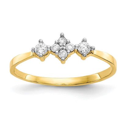 10K Gelbgold Zirkonia Ring