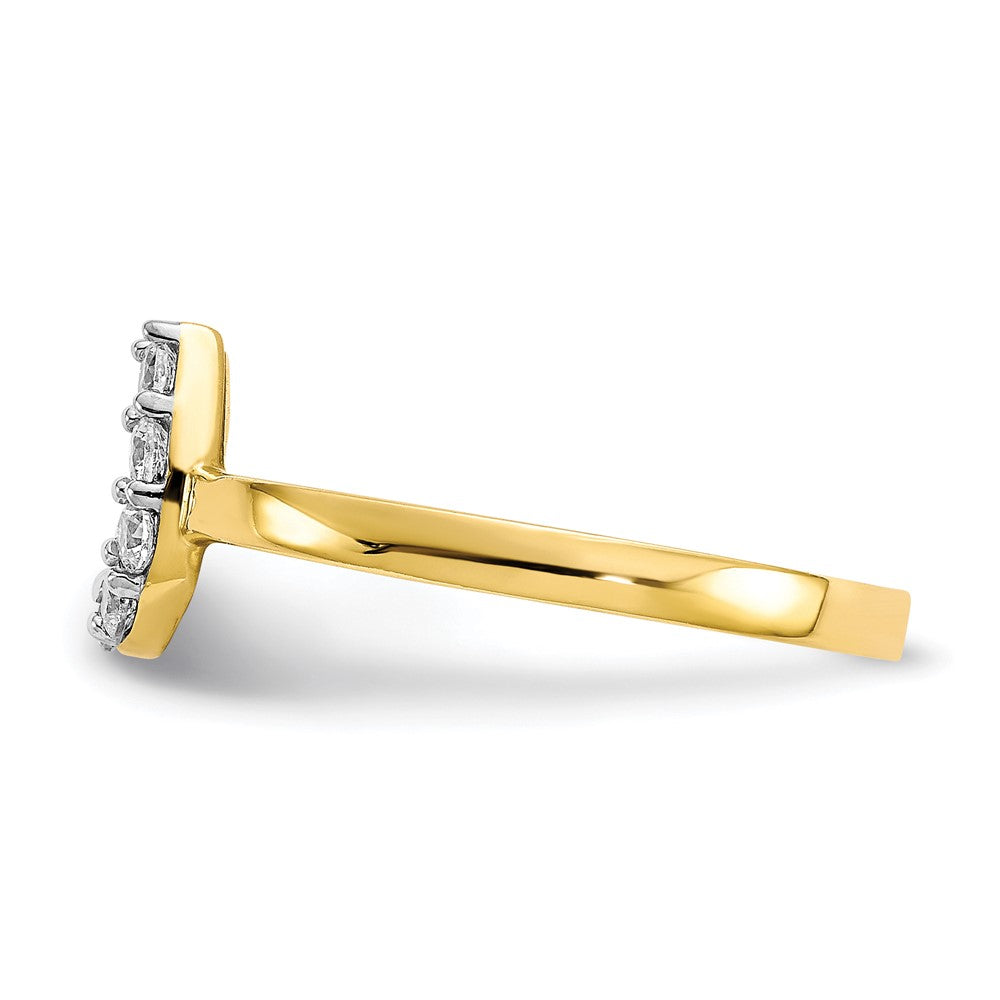 10K Gelbgold Zirkonia Pferd Schuh Ring