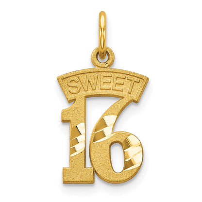 10K Gelbgold Süß 16 Charm