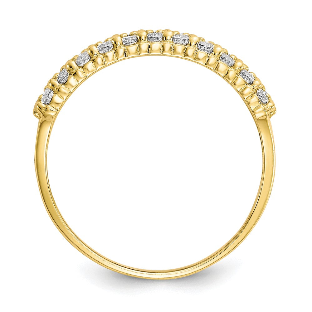 10K Gelbgold Fantasie Zirkonia Ring