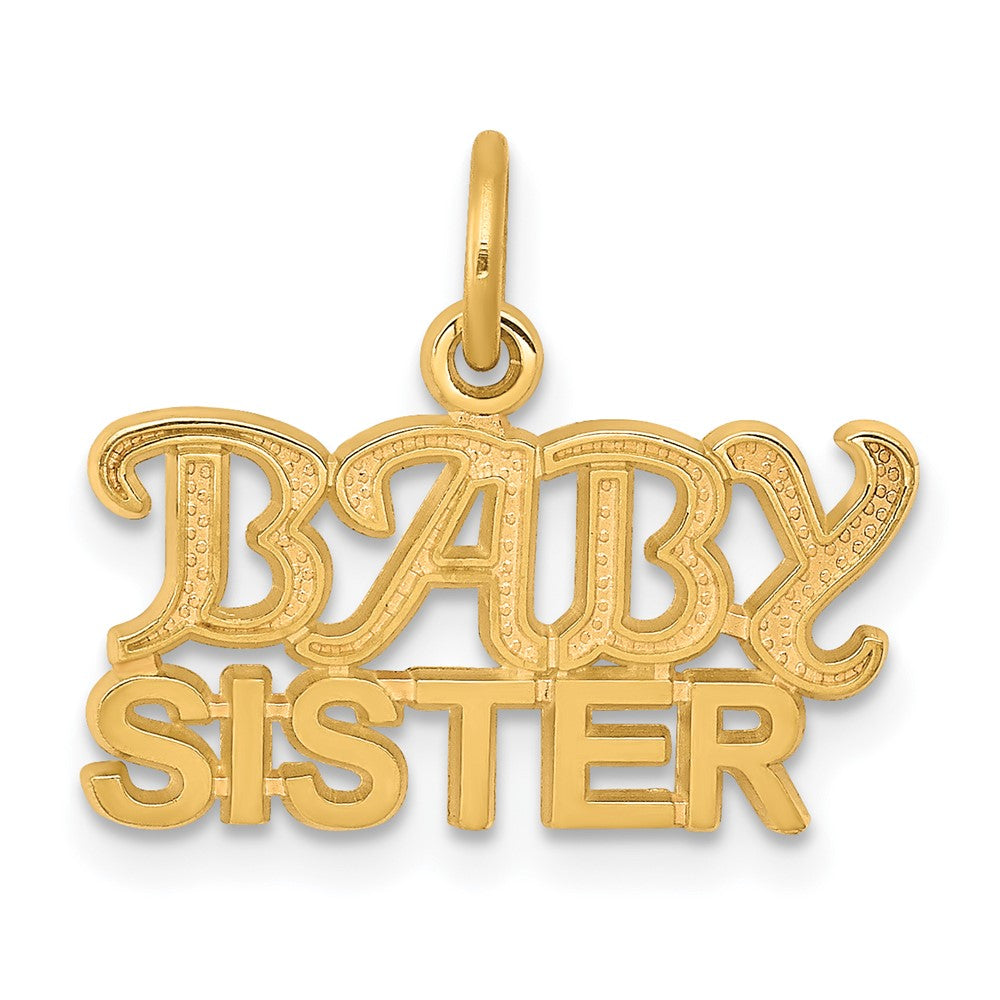 10K Gelbgold Baby Schwester Charm