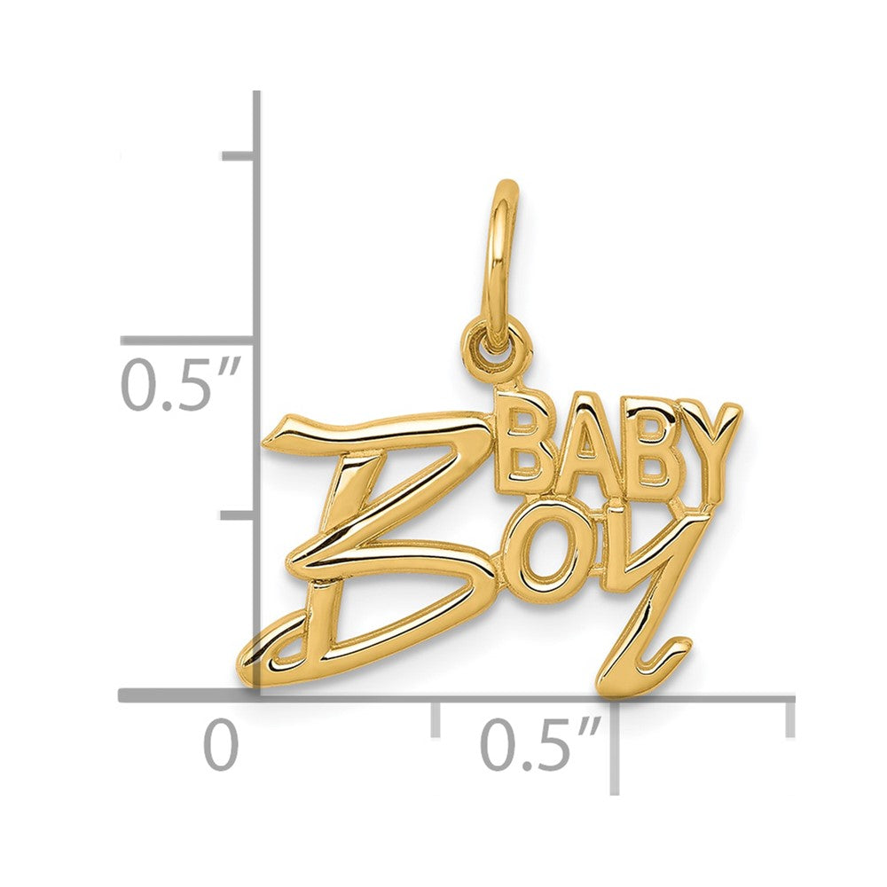10K Gelbgold Baby Junge Charm