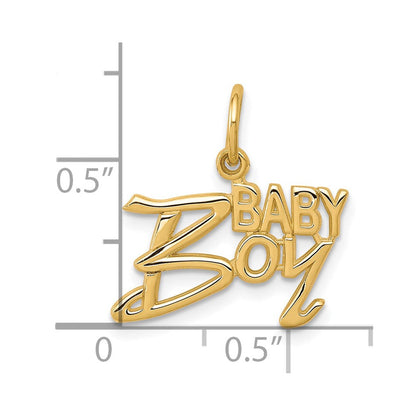10K Gelbgold Baby Junge Charm