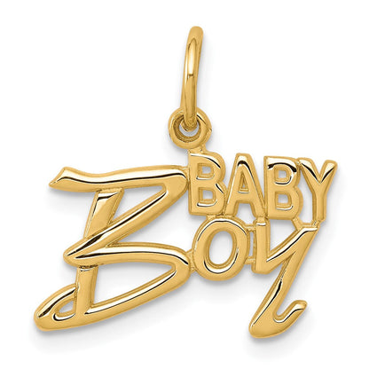 10K Gelbgold Baby Junge Charm