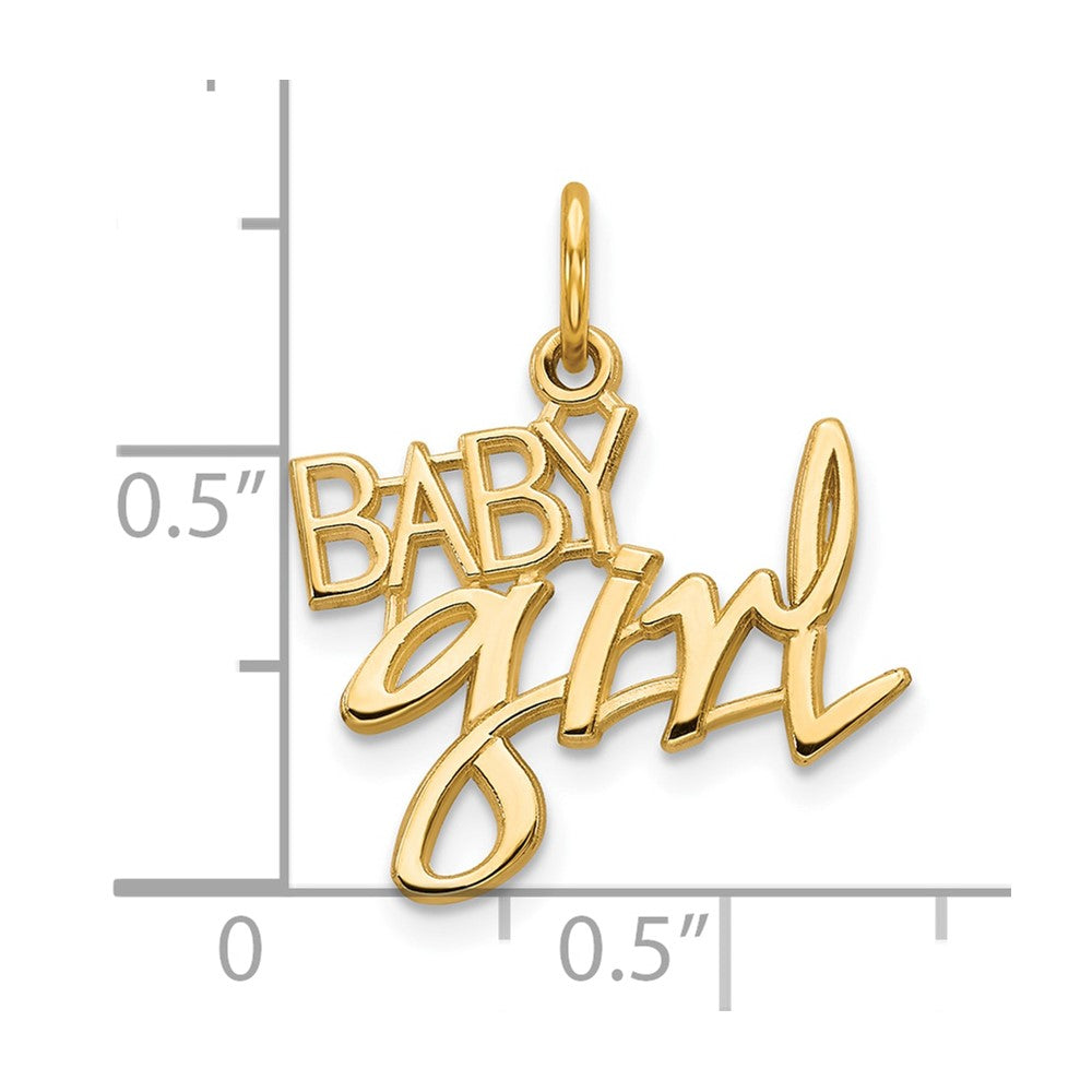 10K Gelbgold Baby Mädchen Charm