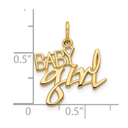10K Gelbgold Baby Mädchen Charm