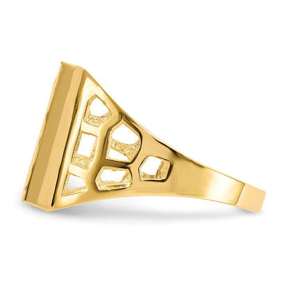 10K Gelbgold Herren Zirkonia Ring