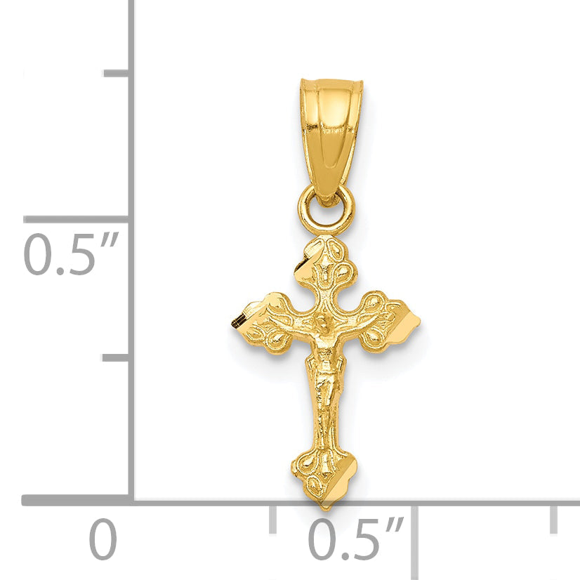 10K Gelbgold Winzig Kruzifix Anhänger