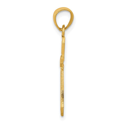 10K Gelbgold Passion Kreuz Anhänger