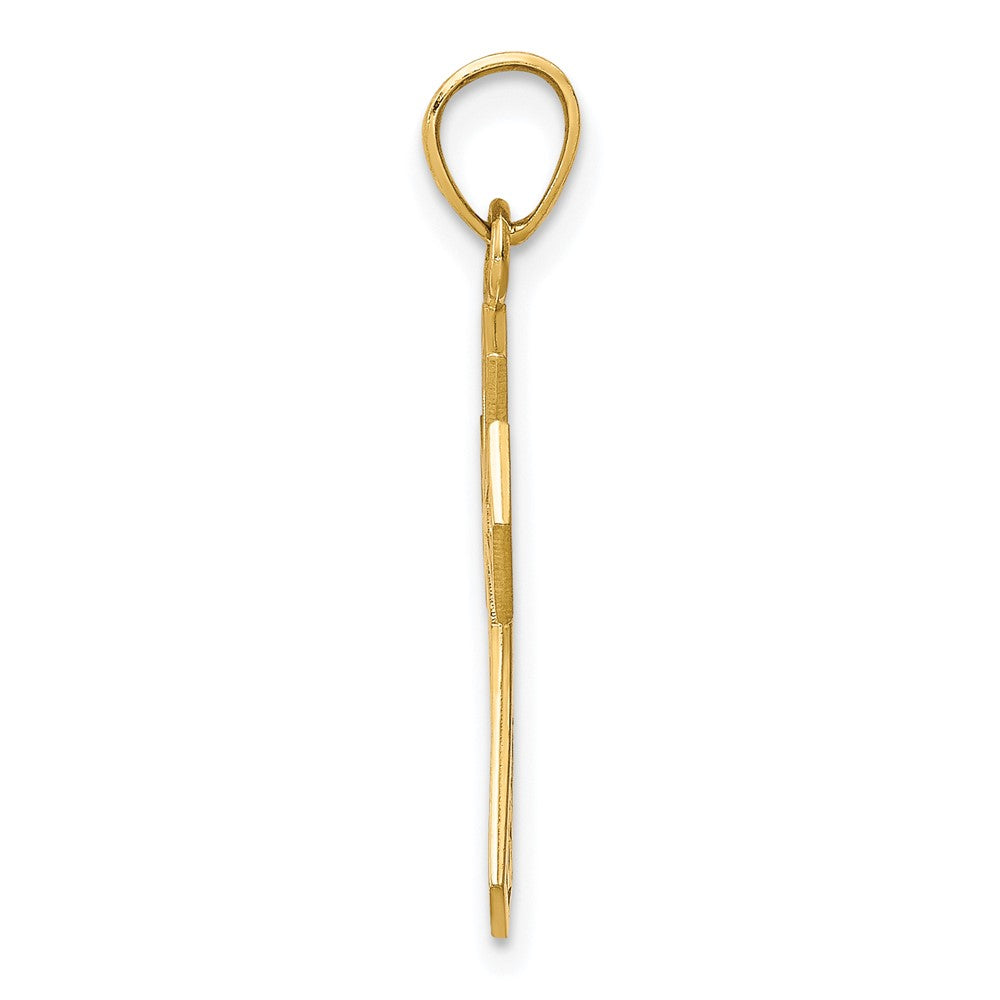 10K Gelbgold Wendbar Kreuz Charm