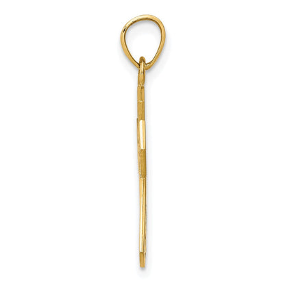 10K Gelbgold Wendbar Kreuz Charm