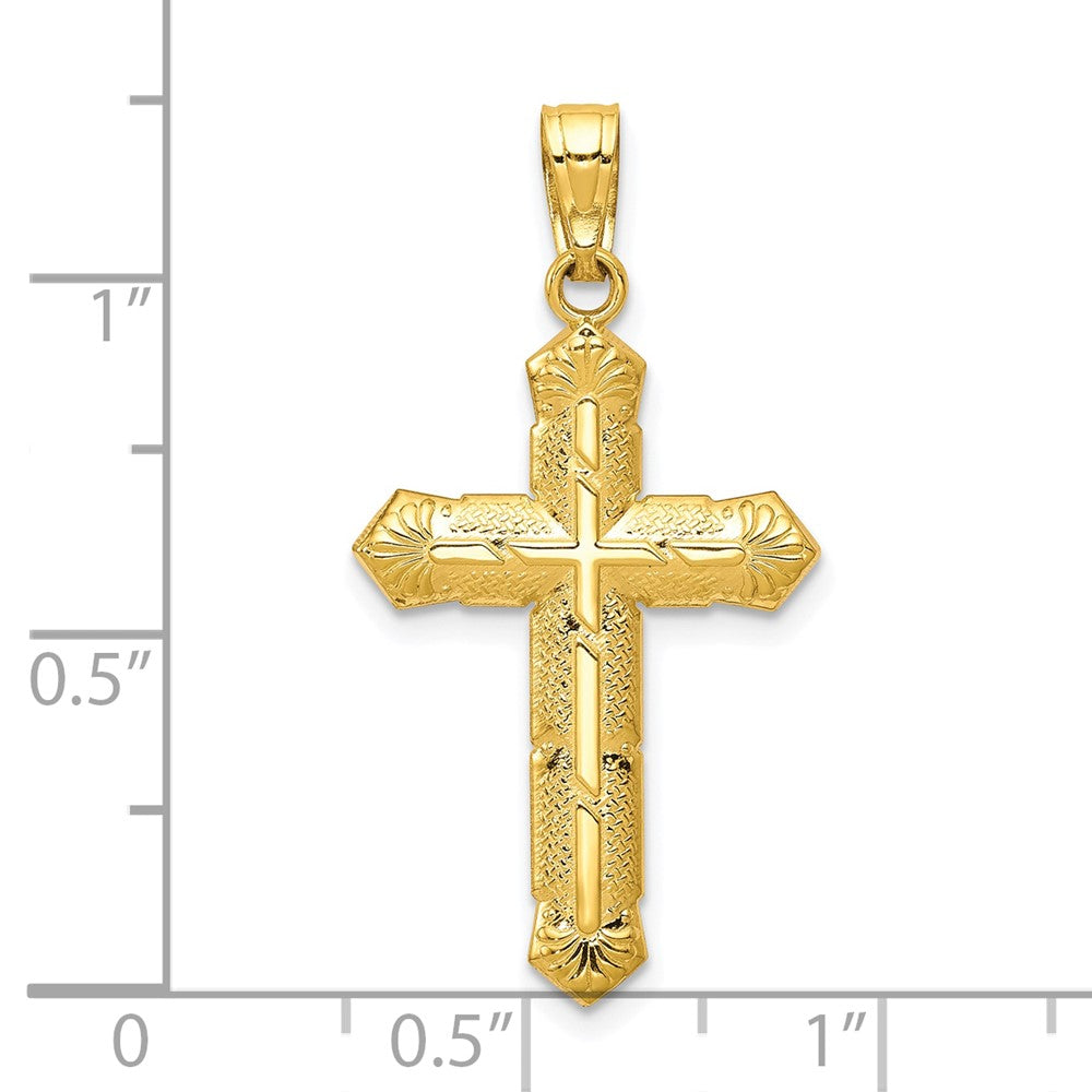 10K Gelbgold Passion Kreuz Anhänger
