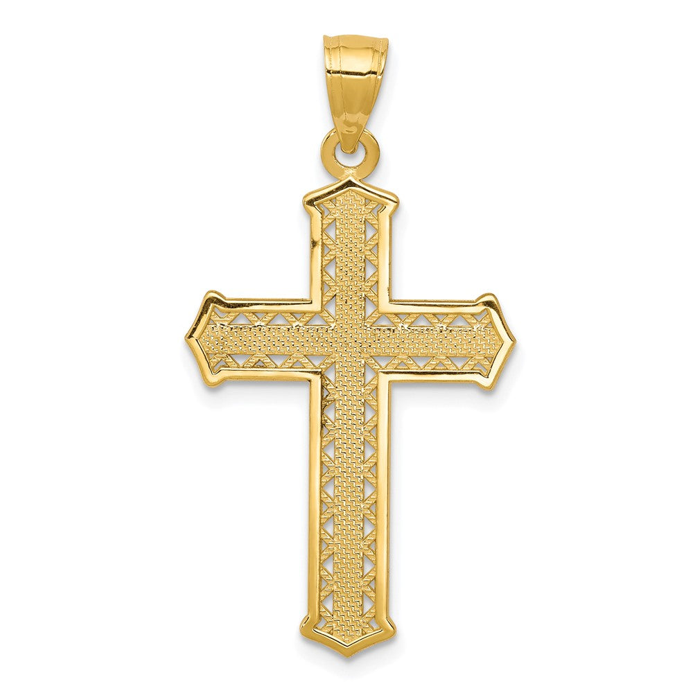 10K Gelbgold Kreuz Anhänger