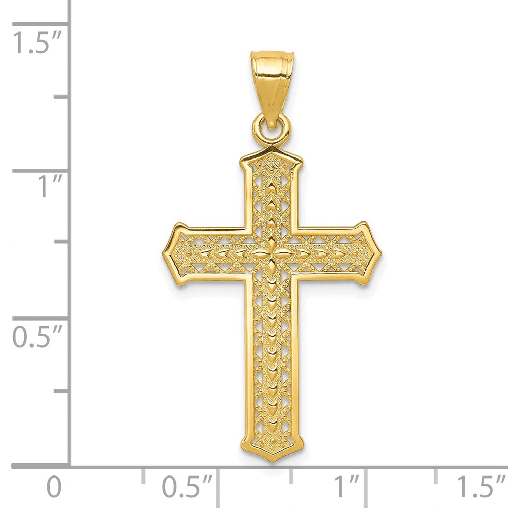 10K Gelbgold Kreuz Anhänger