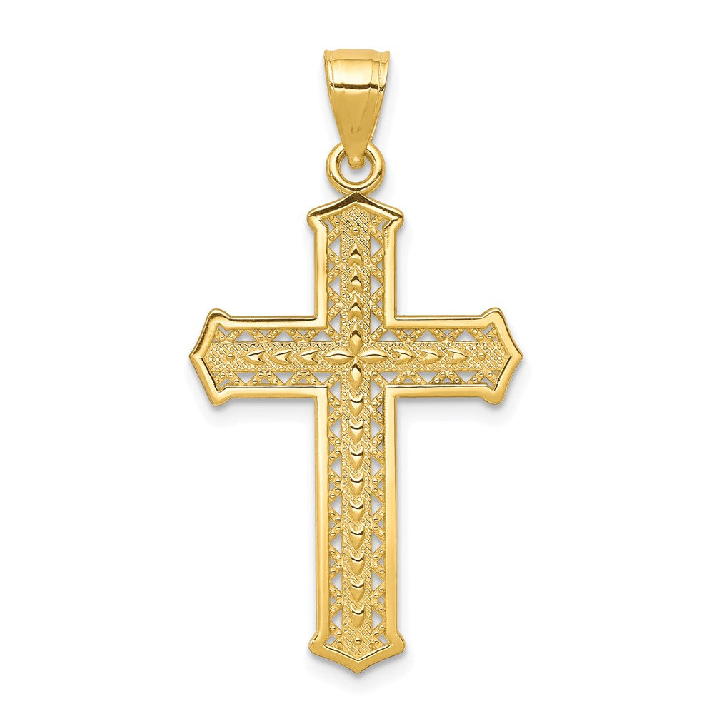 10K Gelbgold Kreuz Anhänger