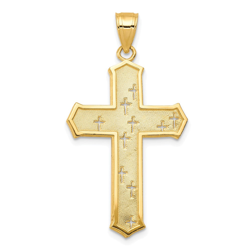 10K Gelbgold Passion Kreuz Anhänger