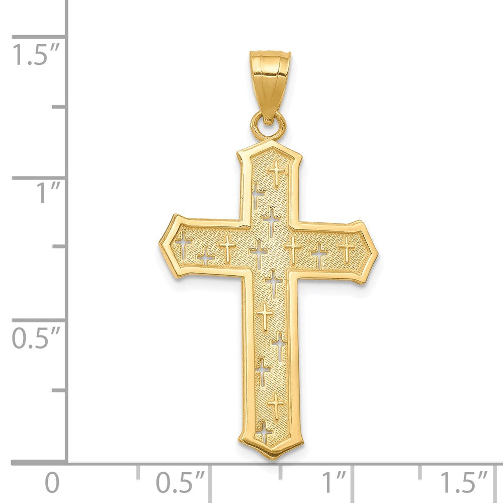 10K Gelbgold Passion Kreuz Anhänger