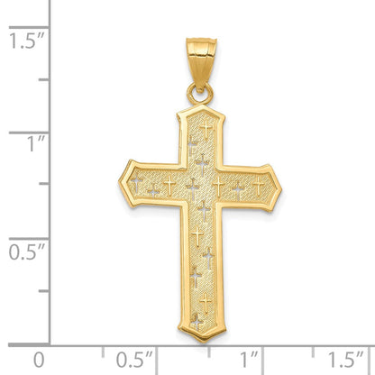 10K Gelbgold Passion Kreuz Anhänger