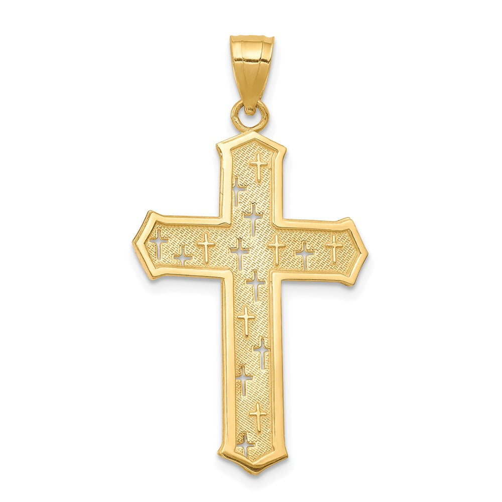 10K Gelbgold Passion Kreuz Anhänger