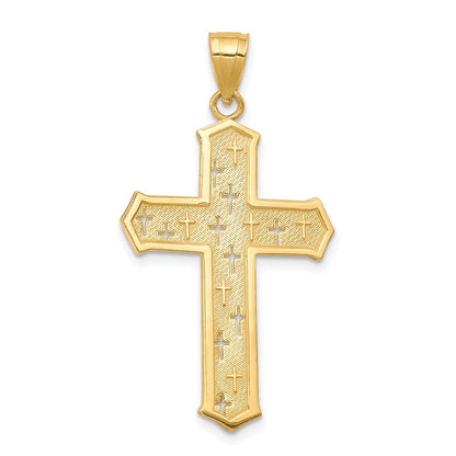 10K Gelbgold Passion Kreuz Anhänger