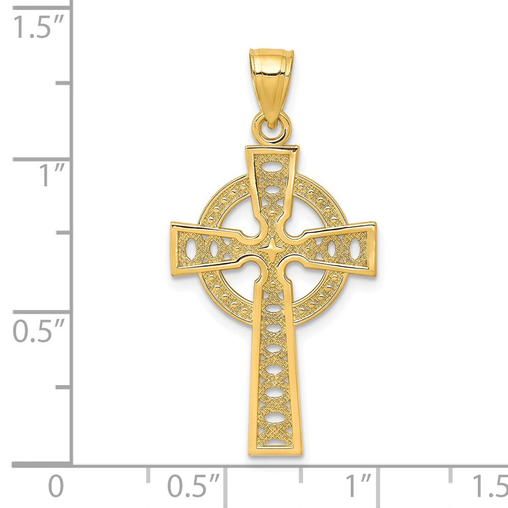 10K Gelbgold Iona Kreuz Anhänger