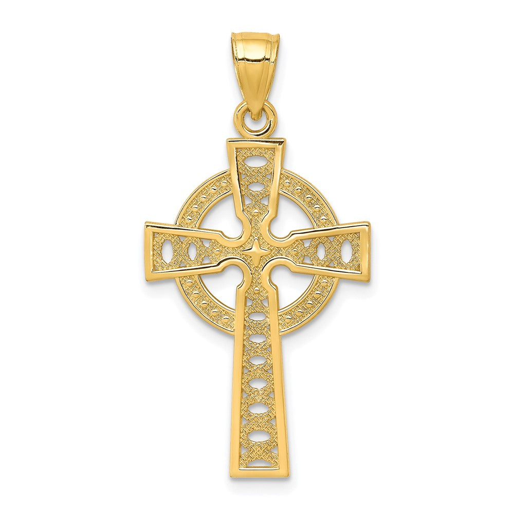 10K Gelbgold Iona Kreuz Anhänger