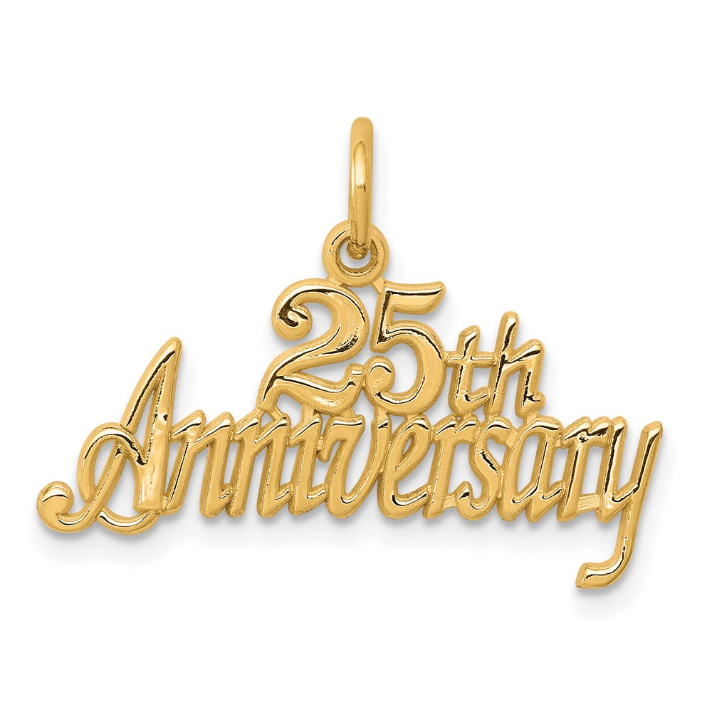 10K Gelbgold 25th Jahrestag Charm