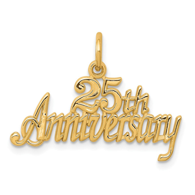 10K Gelbgold 25th Jahrestag Charm