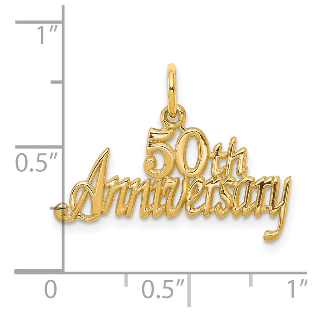 10K Gelbgold 50th Jahrestag Charm