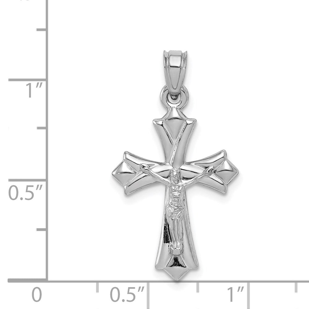 10K Weißgold Wendbar Kruzifix /cross Anhänger