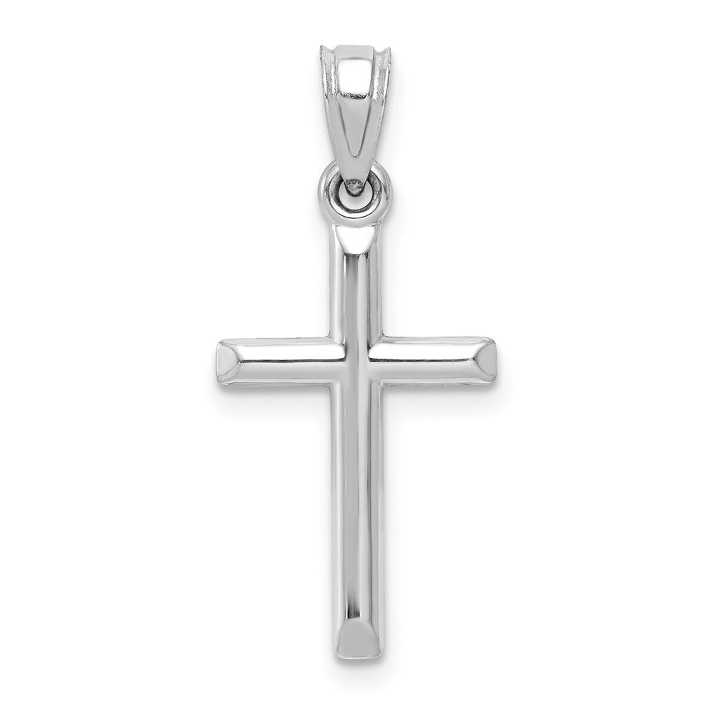 10K Weißgold Hohl Kreuz Anhänger