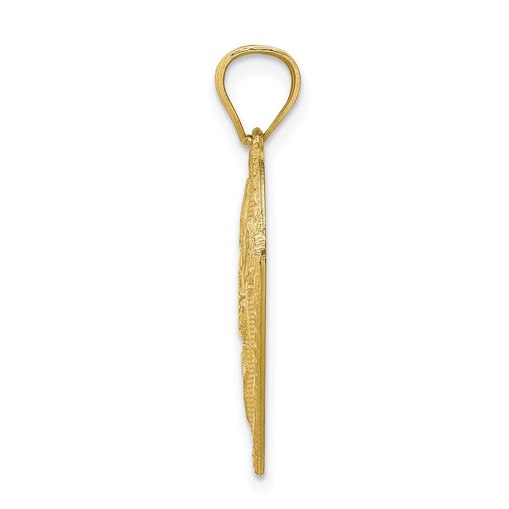 10k Gelbgold Herz-Charm „I LOVE YOU" mit Diamantschliff