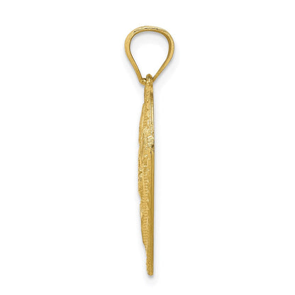 10k Gelbgold Herz-Charm „I LOVE YOU" mit Diamantschliff
