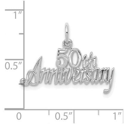 10K Weißgold 50th Jahrestag Charm