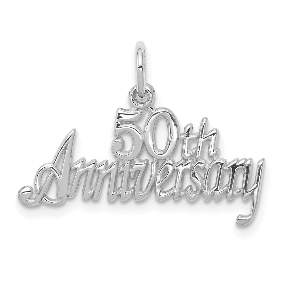 10K Weißgold 50th Jahrestag Charm