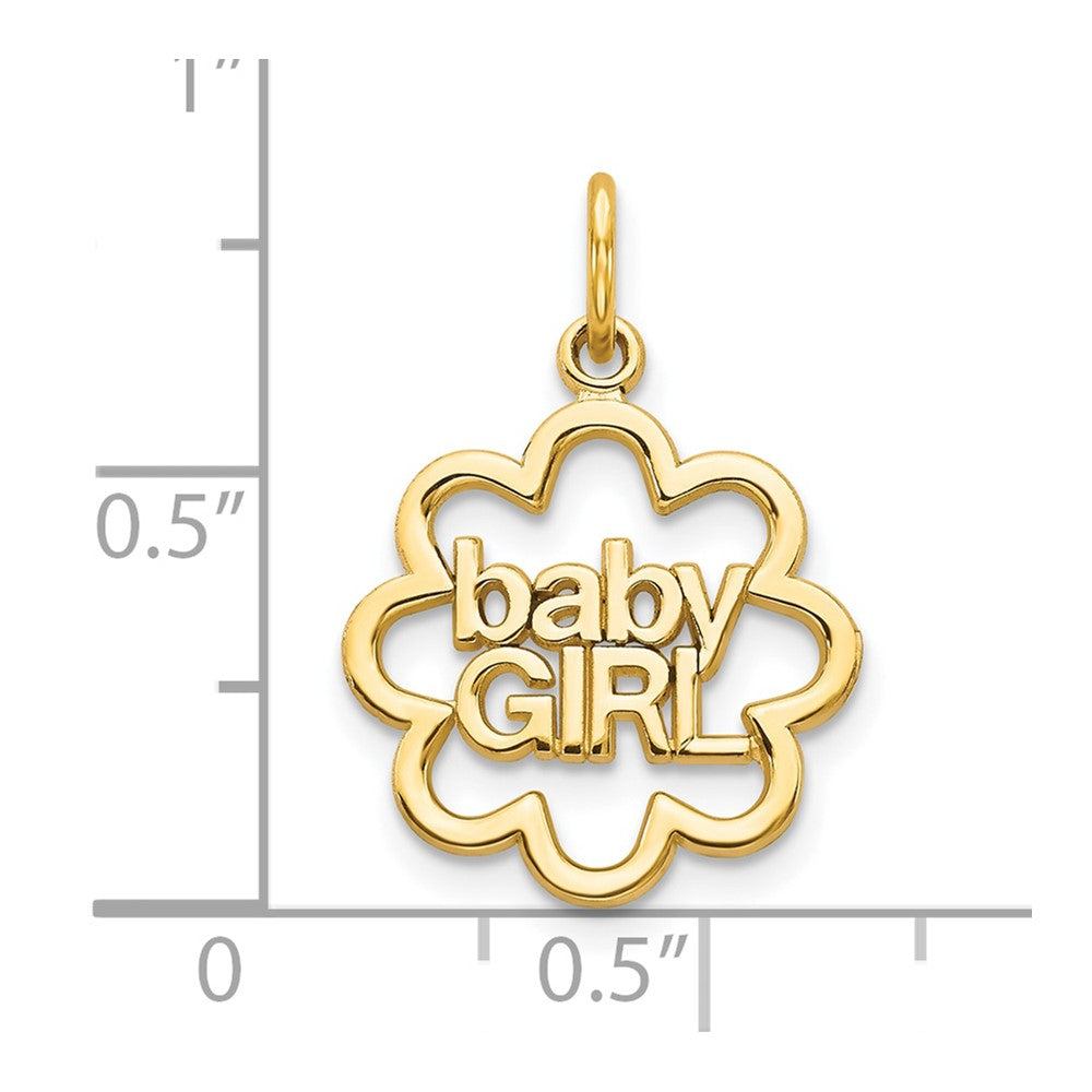 10K Gelbgold Baby Mädchen Charm