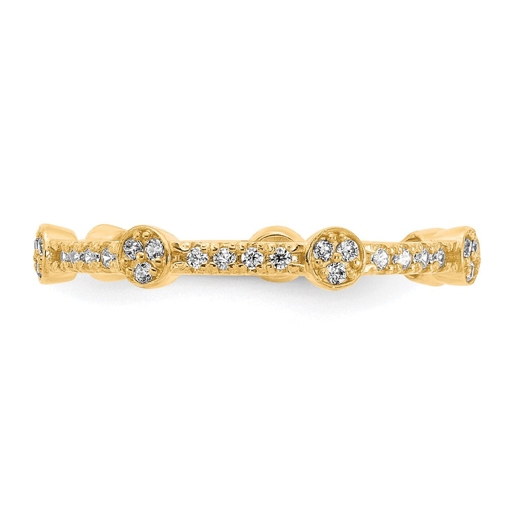 10K Gelbgold Zirkonia Ring (size 7 Nur)